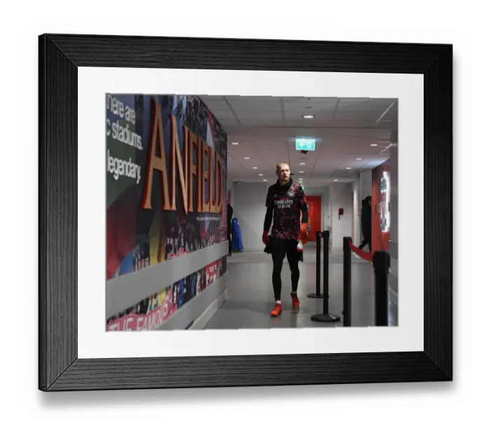 Framed Print : Arsenal's Ramsdale Prepares for Liverpool Showdown in Premier League Clash