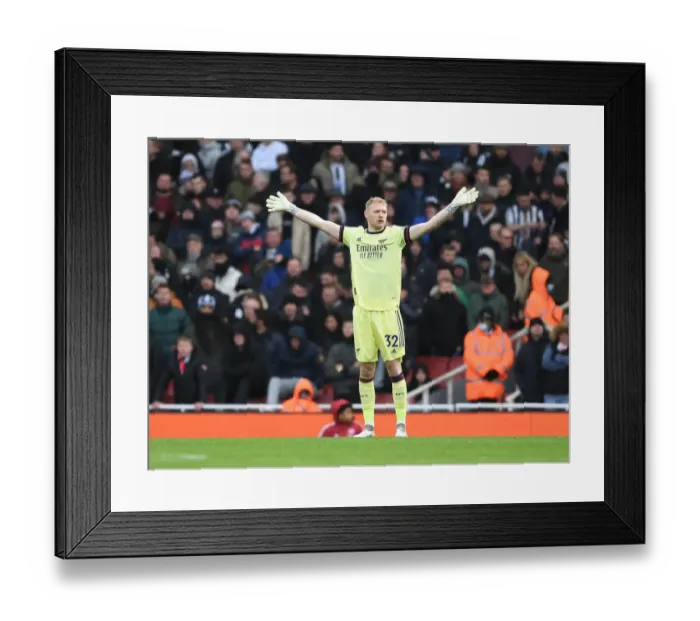 Framed Print : Arsenal vs Newcastle United: Ramsdale's Premier League Battle at Emirates Stadium (2021-22)