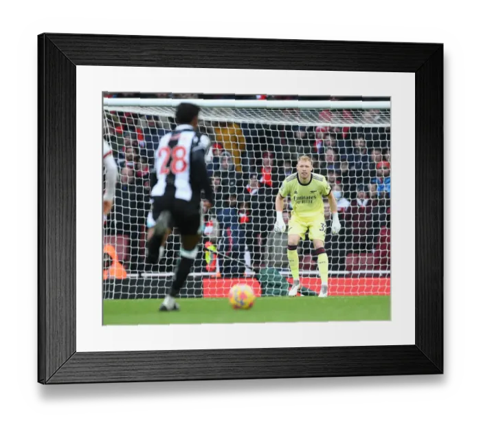 Framed Print : Arsenal's Aaron Ramsdale Makes Premier League Debut Against Newcastle United at Emirates Stadium (2021-22)