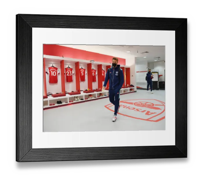 Framed Print : Arsenal: Martin Odegaard in the Changing Room before Arsenal vs Newcastle United (Premier League, 2021-22) Framed Print : Arsenal: Martin Odegaard in the Changing Room before Arsenal vs Newcastle United (Premier League, 2021-22)