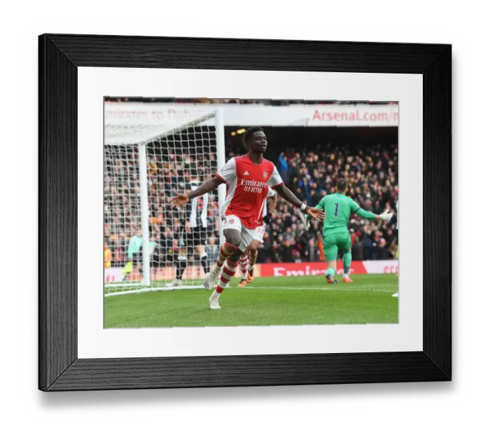 Framed Print : Saka Scores First: Arsenal's Victory over Newcastle United in Premier League Showdown Framed Print : Saka Scores First: Arsenal's Victory over Newcastle United in Premier League Showdown