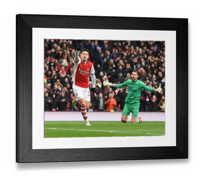 Framed Print : Martinelli's Brace: Arsenal Triumph Over Newcastle in Premier League Showdown Framed Print : Martinelli's Brace: Arsenal Triumph Over Newcastle in Premier League Showdown