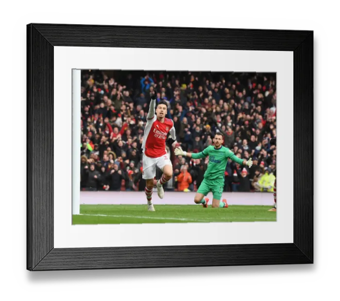 Framed Print : Martinelli's Brace: Arsenal Clinch Victory Against Newcastle in Premier League Framed Print : Martinelli's Brace: Arsenal Clinch Victory Against Newcastle in Premier League