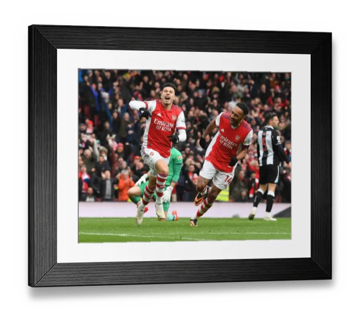 Framed Print : Martinelli's Brace: Arsenal's Victory Over Newcastle United in the Premier League