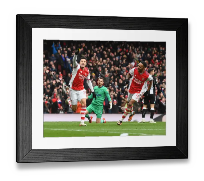 Framed Print : Martinelli's Brace: Arsenal Overpowers Newcastle United in Premier League Showdown Framed Print : Martinelli's Brace: Arsenal Overpowers Newcastle United in Premier League Showdown