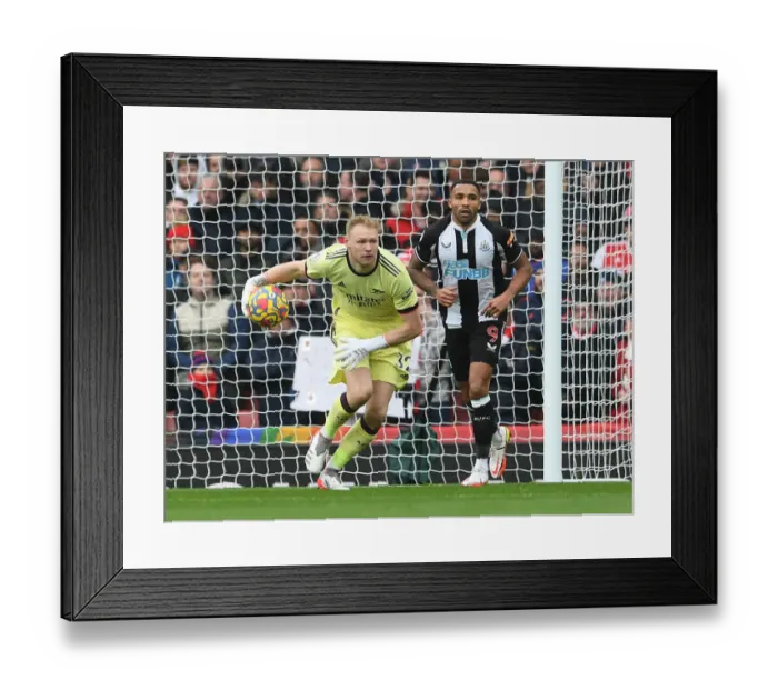 Framed Print : Arsenal vs Newcastle United: Ramsdale's Premier League Battle at Emirates Stadium (2021-22)