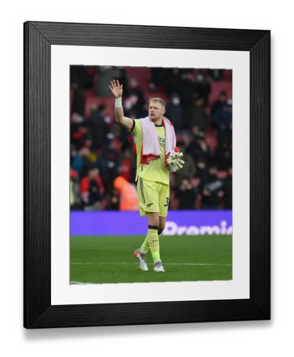 Framed Print : Ramsdale's Emotional Reaction: Arsenal vs Newcastle United, Premier League 2021-22
