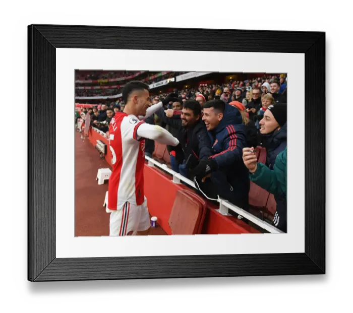 Framed Print : Martinelli's Moment: Arsenal's Thrilling Victory Celebration vs. Newcastle United Framed Print : Martinelli's Moment: Arsenal's Thrilling Victory Celebration vs. Newcastle United