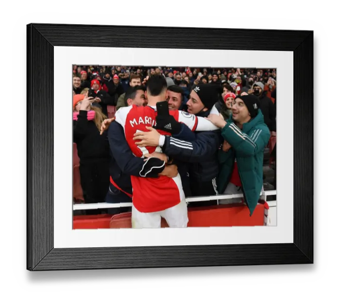 Framed Print : Martinelli's Moment: Arsenal Celebrate Newcastle Victory Framed Print : Martinelli's Moment: Arsenal Celebrate Newcastle Victory