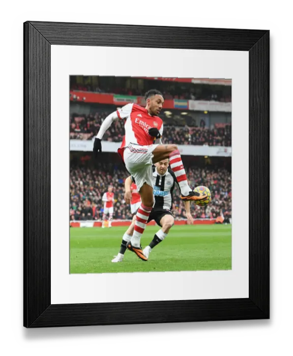 Framed Print : Arsenal's Aubameyang Shines in Arsenal vs Newcastle United (2021-22) Framed Print : Arsenal's Aubameyang Shines in Arsenal vs Newcastle United (2021-22)