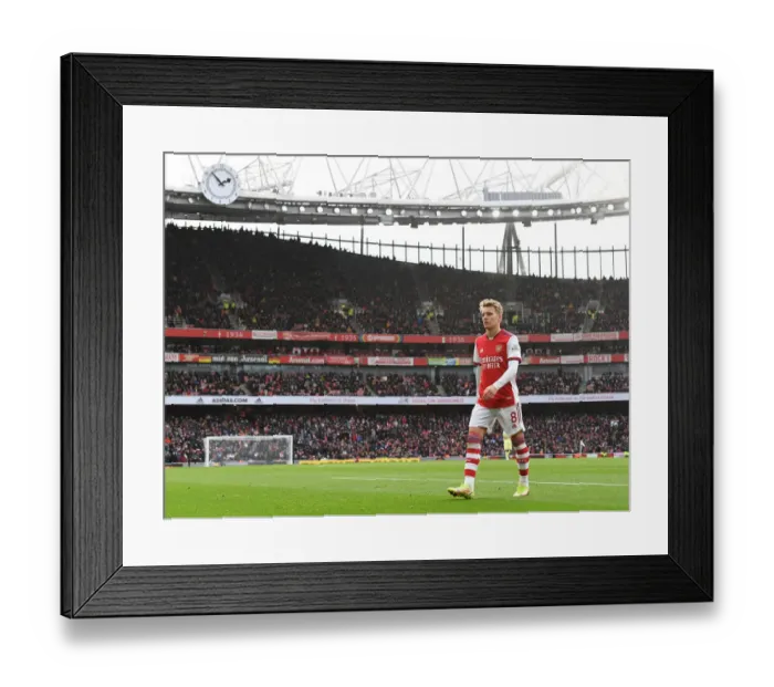 Framed Print : Martin Odegaard's Star Performance: Arsenal's Commanding Victory Over Newcastle United, Premier League 2021-22