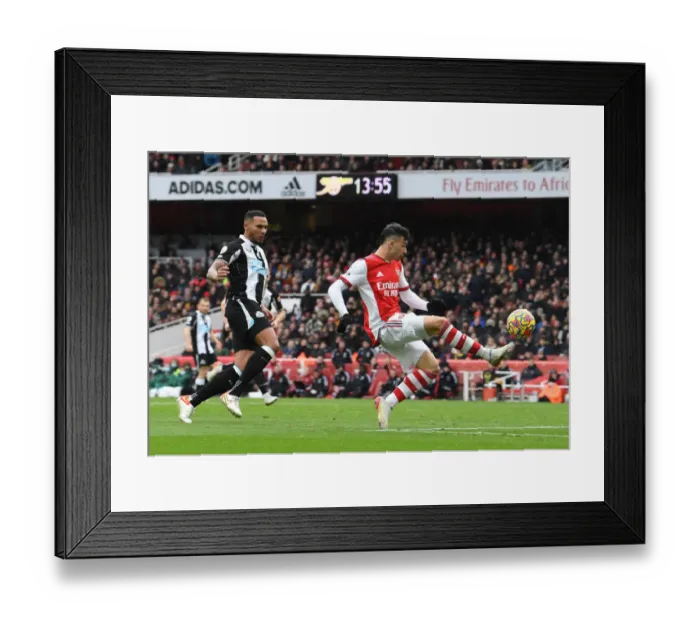 Framed Print : Martinelli Scores Arsenal's Second: Arsenal v Newcastle United, Premier League 2021-22
