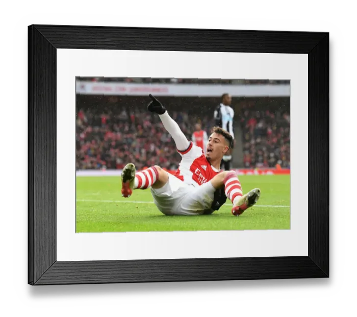 Framed Print : Martinelli Shines: Arsenal's Victory Over Newcastle United, Premier League 2021-22