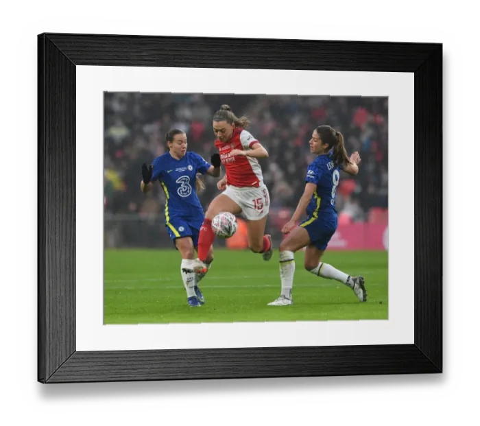Framed Print : Arsenal vs. Chelsea: FA Women's Cup Final Showdown at Wembley Stadium Framed Print : Arsenal vs. Chelsea: FA Women's Cup Final Showdown at Wembley Stadium