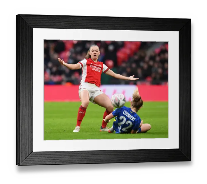 Framed Print : Arsenal vs. Chelsea: FA Women's Cup Final Showdown at Wembley Stadium Framed Print : Arsenal vs. Chelsea: FA Women's Cup Final Showdown at Wembley Stadium
