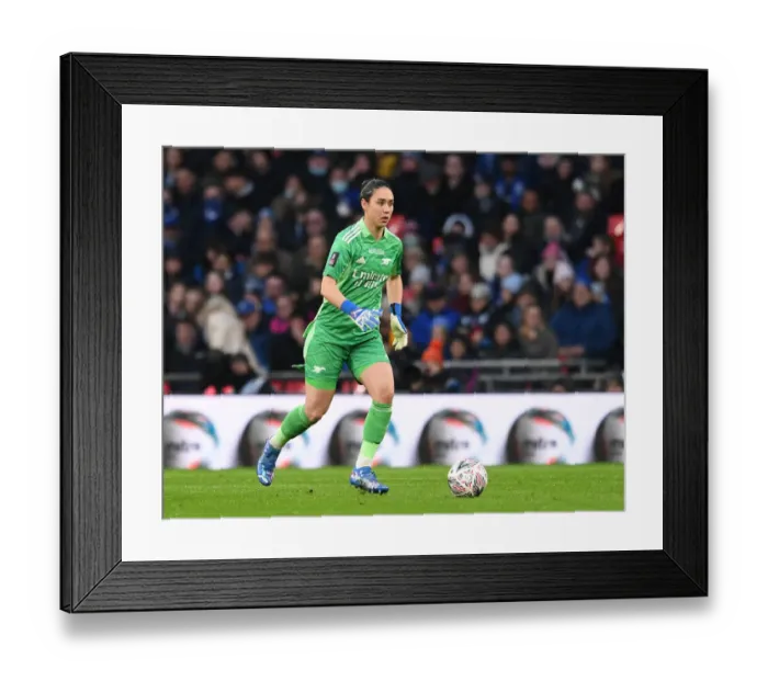 Framed Print : Arsenal's Manuela Zinsberger in Action at the FA Women's Cup Final vs. Chelsea at Wembley Stadium Framed Print : Arsenal's Manuela Zinsberger in Action at the FA Women's Cup Final vs. Chelsea at Wembley Stadium