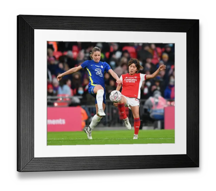 Framed Print : Arsenal vs. Chelsea: FA Women's Cup Final Showdown at Wembley Stadium