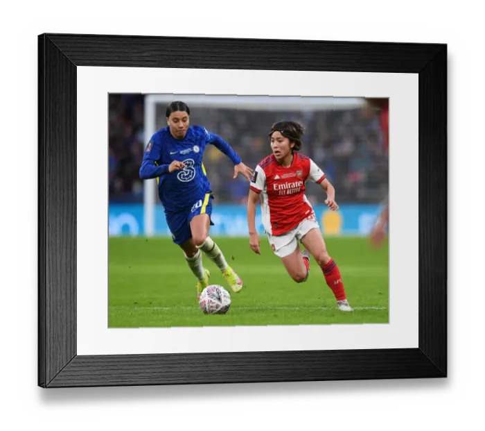 Framed Print : Arsenal vs. Chelsea: FA Women's Cup Final Showdown at Wembley Stadium