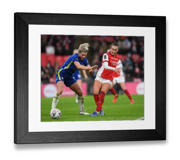 Framed Print : Arsenal vs. Chelsea: FA Women's Cup Final Showdown at Wembley Stadium Framed Print : Arsenal vs. Chelsea: FA Women's Cup Final Showdown at Wembley Stadium