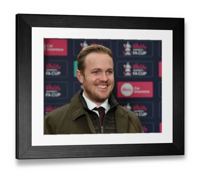Framed Print : Arsenal's Jonas Eidevall Prepares for FA Women's Cup Final Showdown Against Chelsea at Wembley