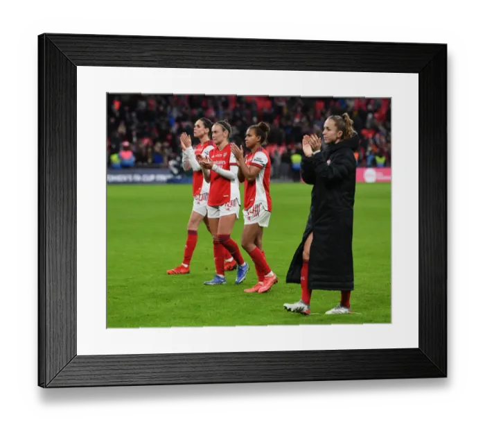Framed Print : Arsenal Women's FA Cup Victory: Nikita Parris Celebrates with Fans after Arsenal v Chelsea Final Framed Print : Arsenal Women's FA Cup Victory: Nikita Parris Celebrates with Fans after Arsenal v Chelsea Final