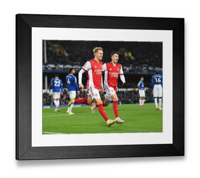 Framed Print : Arsenal Duo: Martin Odegaard and Gabriel Martinelli Celebrate Goal Against Everton (2020-21) Framed Print : Arsenal Duo: Martin Odegaard and Gabriel Martinelli Celebrate Goal Against Everton (2020-21)