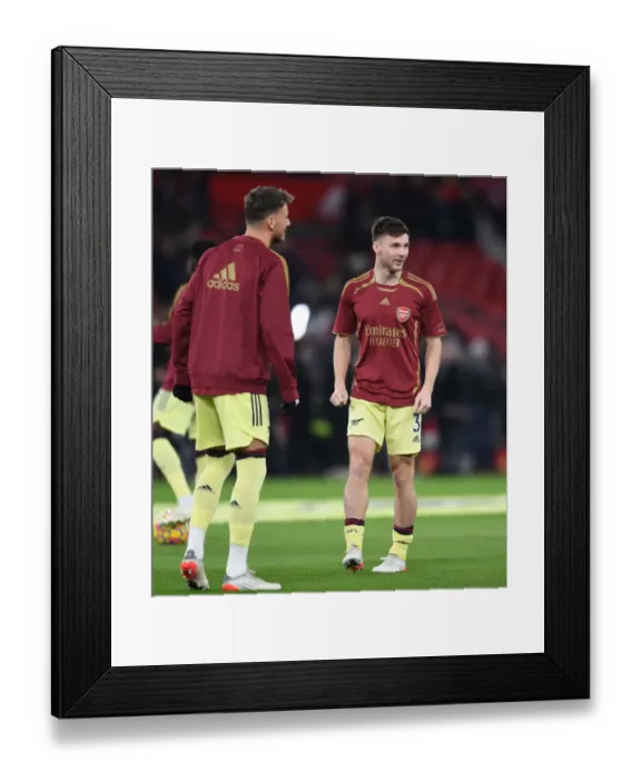 Framed Print : Arsenal's Kieran Tierney Gears Up for Manchester United Clash in Premier League (2020-21) Framed Print : Arsenal's Kieran Tierney Gears Up for Manchester United Clash in Premier League (2020-21)