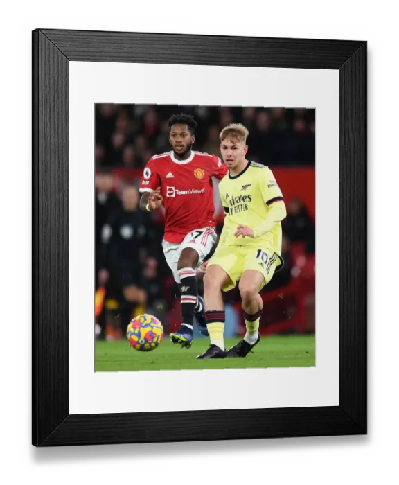 Framed Print : Emile Smith Rowe Faces Pressure from Fred in Manchester United vs Arsenal Premier League Clash (2020-21) Framed Print : Emile Smith Rowe Faces Pressure from Fred in Manchester United vs Arsenal Premier League Clash (2020-21)