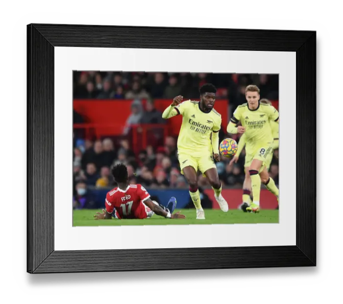 Framed Print : Partey vs Fred: Intense Battle in Manchester United vs Arsenal Premier League Clash Framed Print : Partey vs Fred: Intense Battle in Manchester United vs Arsenal Premier League Clash