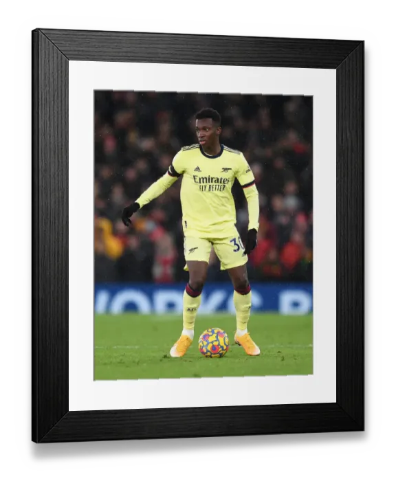 Framed Print : Arsenal's Eddie Nketiah Faces Off Against Manchester United at Old Trafford (Premier League 2020-21) Framed Print : Arsenal's Eddie Nketiah Faces Off Against Manchester United at Old Trafford (Premier League 2020-21)