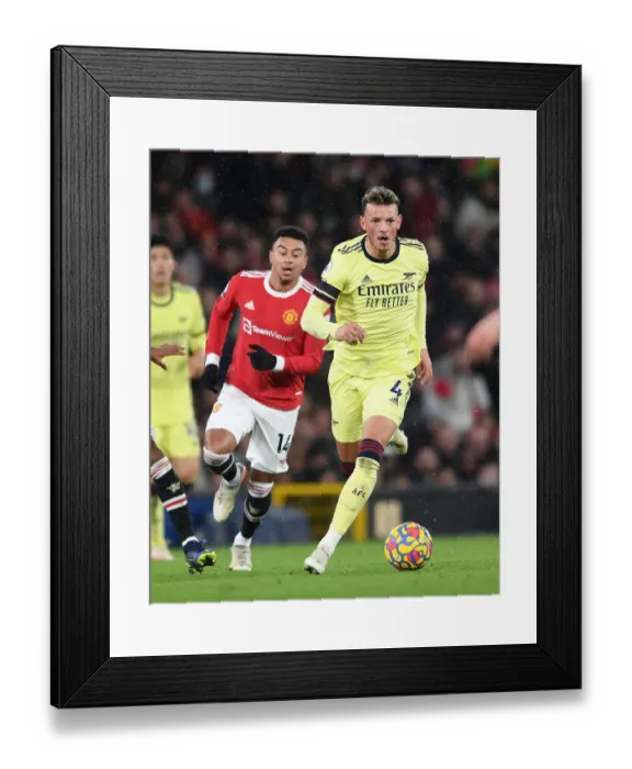 Framed Print : Ben White's Defiant Display: Arsenal Stands Firm Against Manchester United (Premier League 2020-21) Framed Print : Ben White's Defiant Display: Arsenal Stands Firm Against Manchester United (Premier League 2020-21)