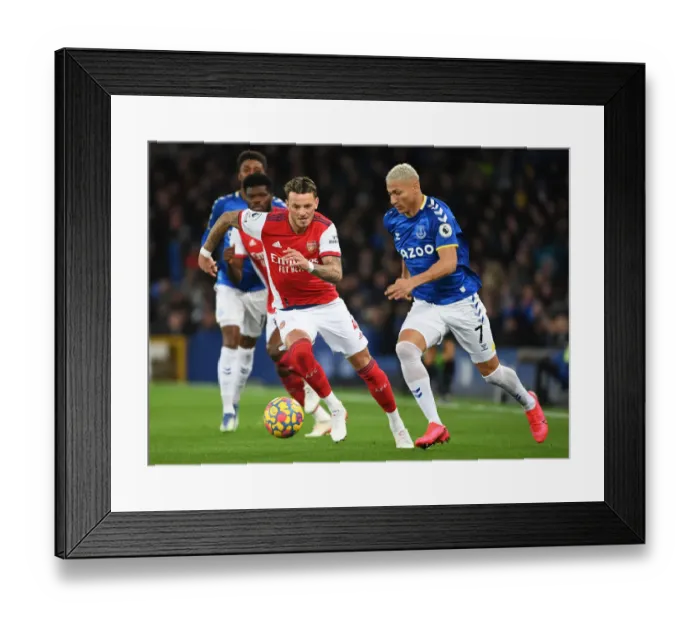 Framed Print : White vs Richarlison: Intense Battle at Goodison Park - Everton vs Arsenal, Premier League 2020-21 Framed Print : White vs Richarlison: Intense Battle at Goodison Park - Everton vs Arsenal, Premier League 2020-21