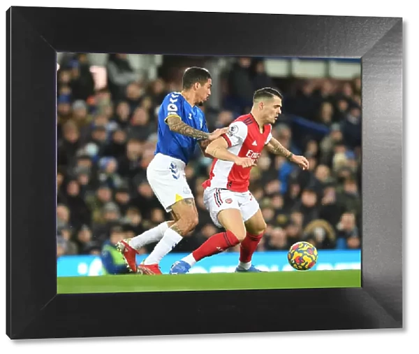 Xhaka Fouls Allan: Intense Moment from Everton vs. Arsenal Premier League Clash (2020-21)