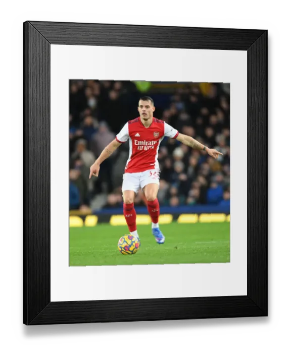 Framed Print : Granit Xhaka in Action: Arsenal vs Everton, Premier League 2020-21 Framed Print : Granit Xhaka in Action: Arsenal vs Everton, Premier League 2020-21