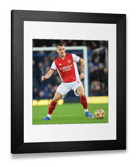Framed Print : Granit Xhaka in Action: Everton vs. Arsenal, Premier League 2020-21 Framed Print : Granit Xhaka in Action: Everton vs. Arsenal, Premier League 2020-21