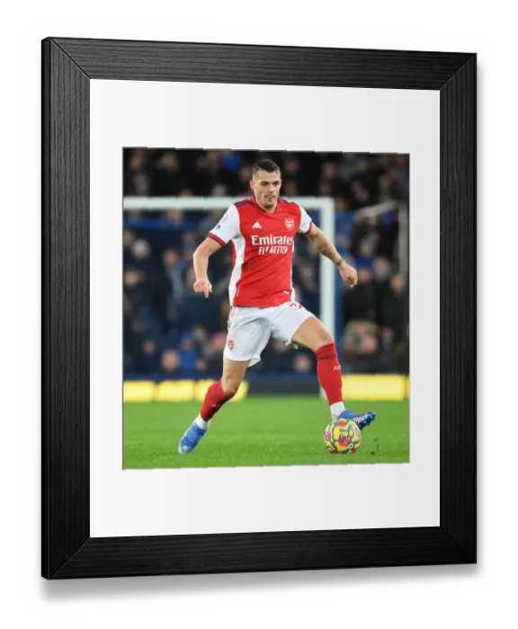 Framed Print : Granit Xhaka in Action: Everton vs Arsenal, Premier League 2020-21 Framed Print : Granit Xhaka in Action: Everton vs Arsenal, Premier League 2020-21