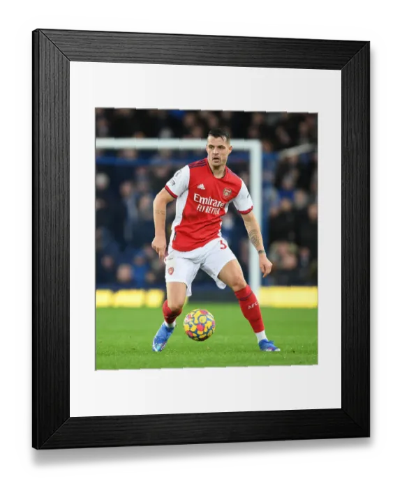 Framed Print : Granit Xhaka in Action: Arsenal vs. Everton, Premier League 2020-21 Framed Print : Granit Xhaka in Action: Arsenal vs. Everton, Premier League 2020-21