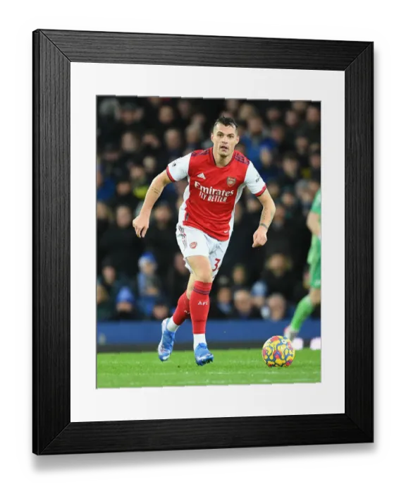 Framed Print : Granit Xhaka in Action: Everton vs Arsenal, Premier League 2020-21 Framed Print : Granit Xhaka in Action: Everton vs Arsenal, Premier League 2020-21