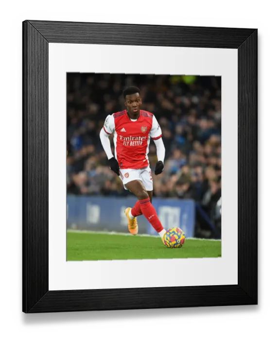 Framed Print : Eddie Nketiah in Action: Everton vs. Arsenal, Premier League 2020-21 Framed Print : Eddie Nketiah in Action: Everton vs. Arsenal, Premier League 2020-21