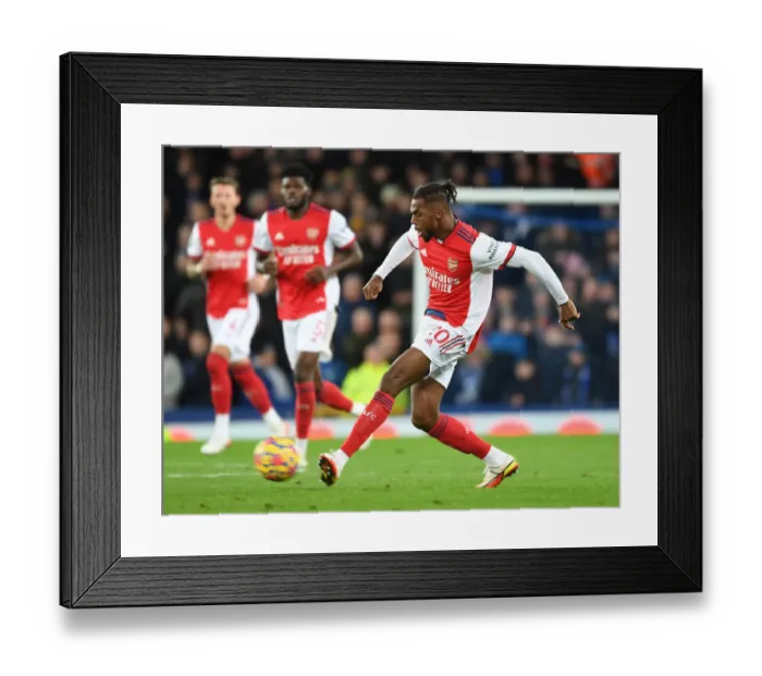 Framed Print : Nuno Tavares in Action: Everton vs Arsenal, Premier League 2020-21