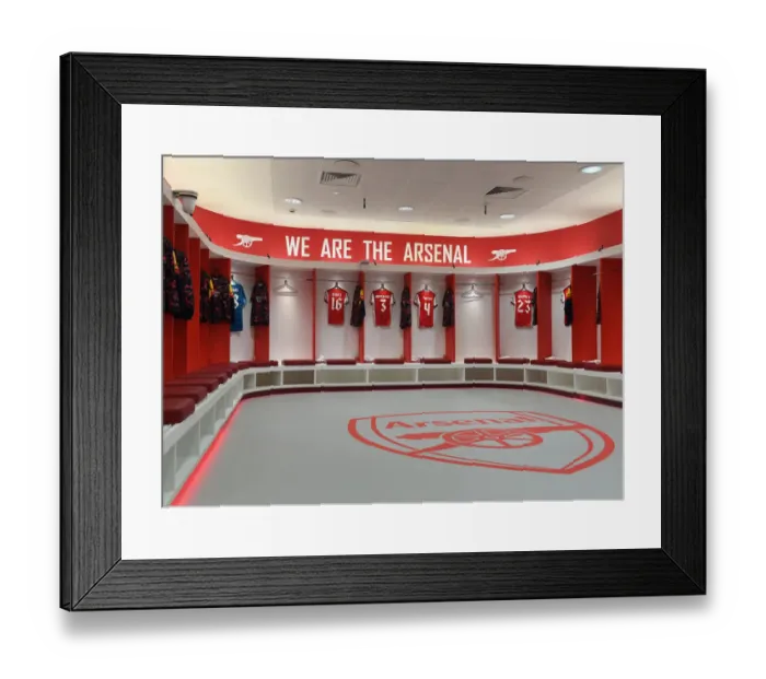 Framed Print : Arsenal WFC vs. FC Barcelona: Pre-Match Preparation in UEFA Women's Champions League