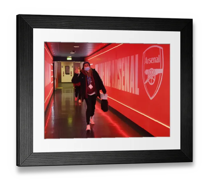 Framed Print : Champions League Showdown: Arsenal WFC vs. FC Barcelona