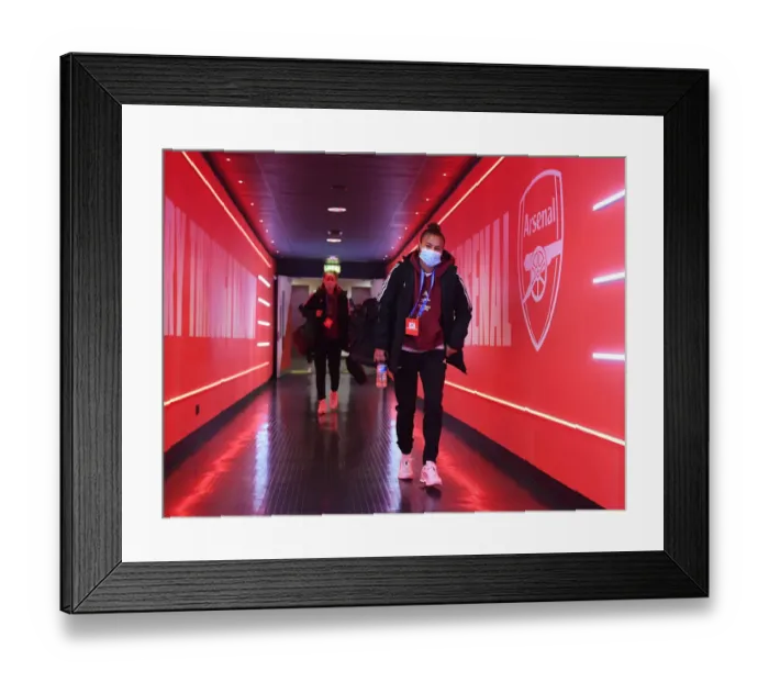 Framed Print : Arsenal WFC vs. FC Barcelona: A Battle in the UEFA Women's Champions League at Emirates Stadium Framed Print : Arsenal WFC vs. FC Barcelona: A Battle in the UEFA Women's Champions League at Emirates Stadium