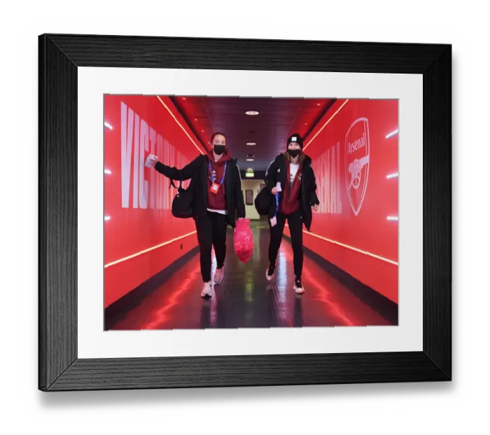 Framed Print : Arsenal Women vs. FC Barcelona: A UEFA Women's Champions League Battle at Emirates Stadium Framed Print : Arsenal Women vs. FC Barcelona: A UEFA Women's Champions League Battle at Emirates Stadium