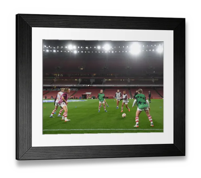 Framed Print : Arsenal WFC vs. FC Barcelona: A UEFA Women's Champions League Showdown at Emirates Stadium