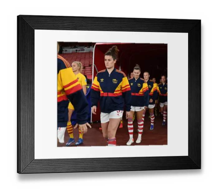 Framed Print : Arsenal WFC vs. FC Barcelona: Champions League Clash