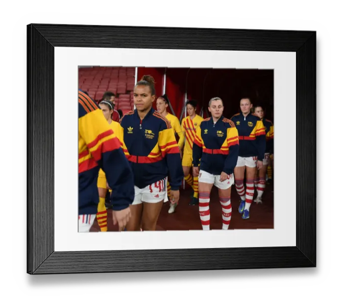 Framed Print : Champions League Showdown: Arsenal Women vs. FC Barcelona