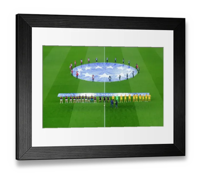 Framed Print : Arsenal WFC vs. FC Barcelona: A UEFA Women's Champions League Showdown at Emirates Stadium