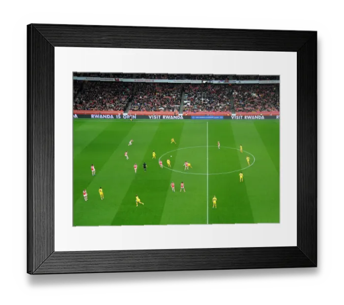 Framed Print : Arsenal WFC vs. FC Barcelona: A UEFA Women's Champions League Showdown at Emirates Stadium