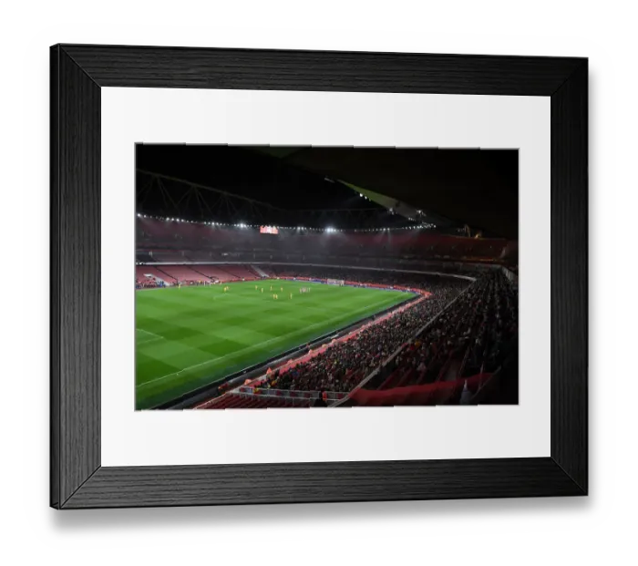 Framed Print : Arsenal WFC vs. FC Barcelona: A Battle in the UEFA Women's Champions League at Emirates Stadium